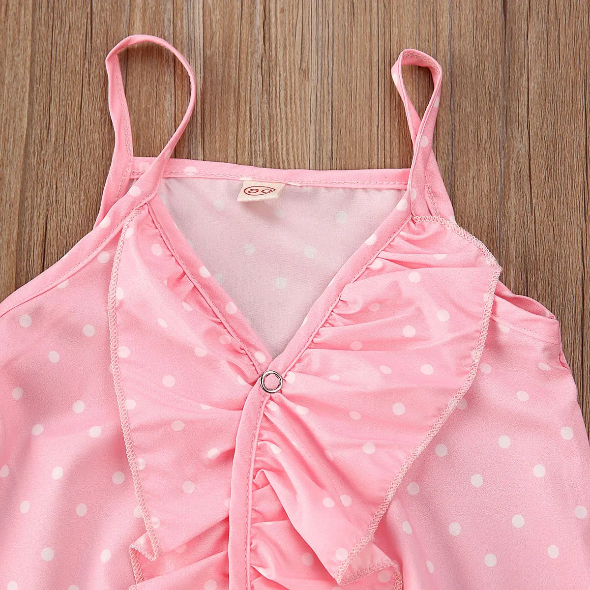 2020 Baby Summer Clothing Toddler Girl Kid Clothes Sling Polka Dot Dress Strap Ruffled Outfit Gown | Детская одежда и обувь
