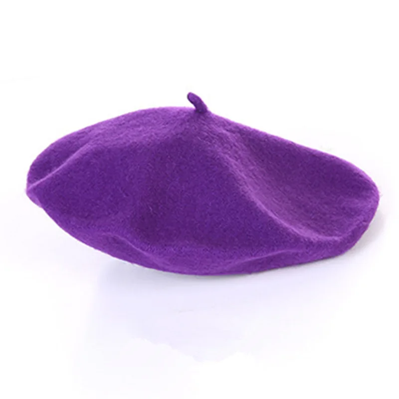 

Clearance Sale Women Girls Berets Winter Warm Wool French Artist Beanie Hat Retro Vintage Ladies Elegant Solid Color Plain Beret