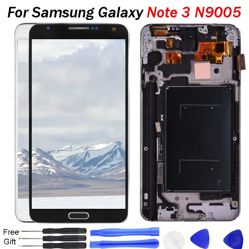 ЖК дисплей N9005 для Samsung Galaxy Note 3 дигитайзер сенсорного экрана в сборе инструмент