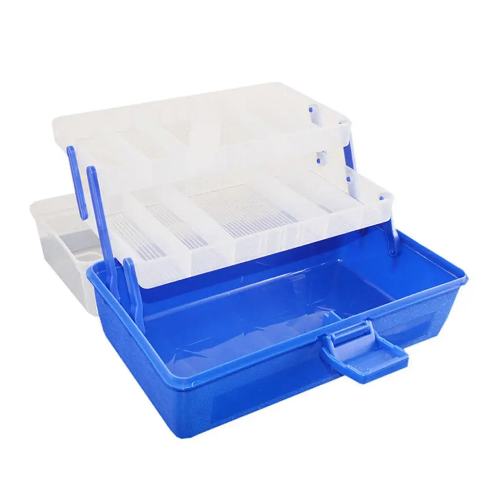 Комплект рыболовных снастей hobbyline трехслойная портативная пластиковая коробка