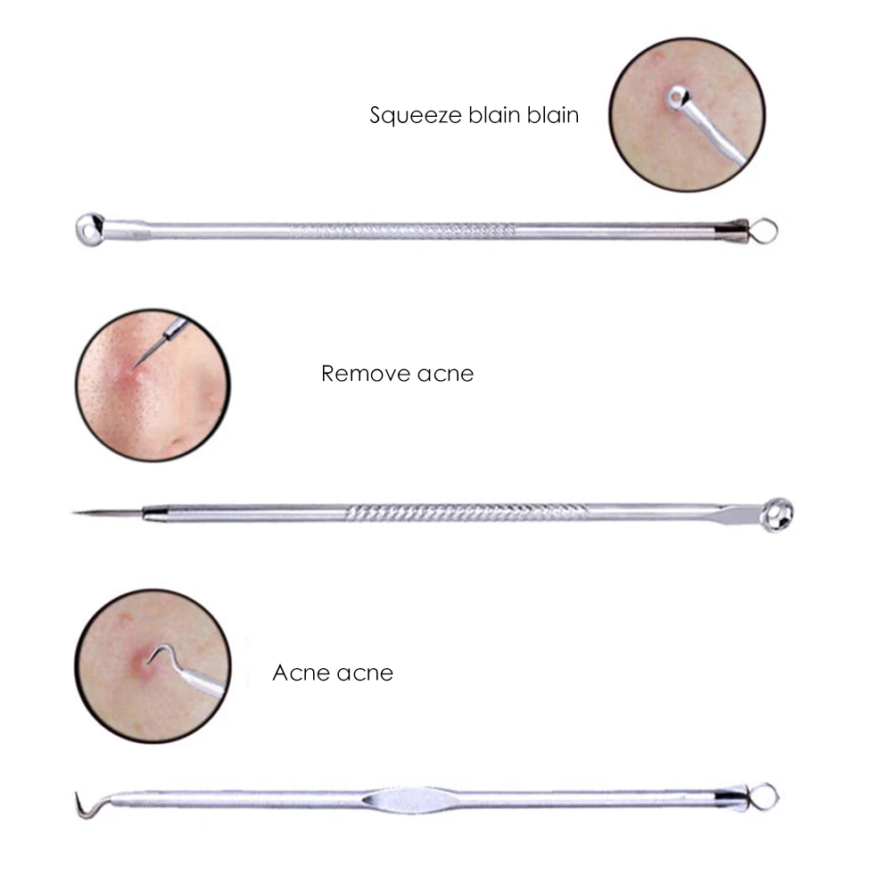 4 шт. инструмент для удаления угрей и прыщей Комедон белмиш пылесос ложка ухода за