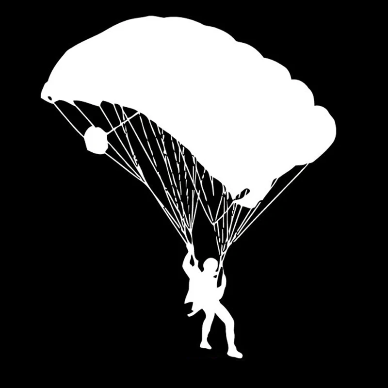 

13.3cm * 15.5cm Fun Boy Extreme Parachute Sport PVC Waterproof Sunscreen Decal Car Sticker Decoration