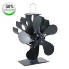 Вентилятор для плиты, 5 лопастей, вентилятор для камина, экологичный, с питанием от нагрева, для дровяного бревна, горелка для камина, тихий вентилятор, эффективное распределение тепла