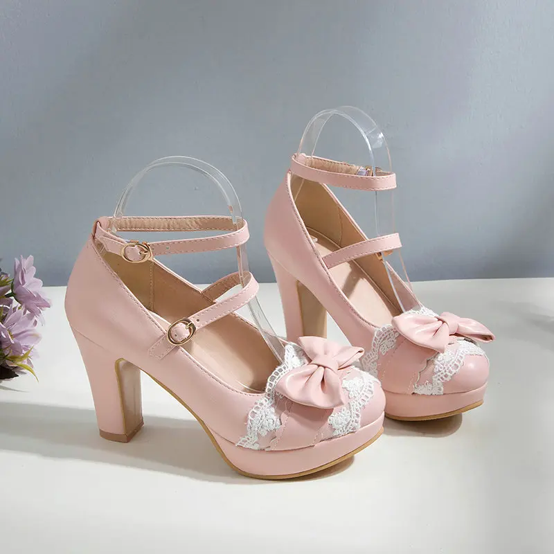 AIWEIYi/пикантные женские туфли-лодочки на высоком каблуке с бантом Туфли Мэри Джейн