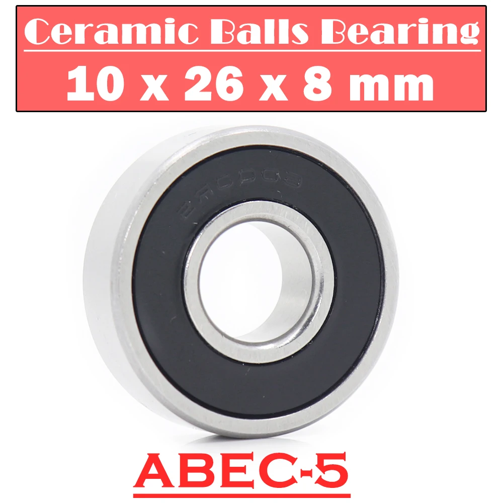 

6000RS Hybrid Ceramic Bearing 10*26*8 mm ABEC-5 ( 1 PC ) Bicycle Bottom Brackets Spares 6000 RS 2RS Si3N4 Ball Bearings 6000-2RS