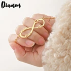 Diamon 2020 Новый из нержавеющей стали персонализированные имя пары на заказ браслет золото Бесконечность Кулон табличка подарок