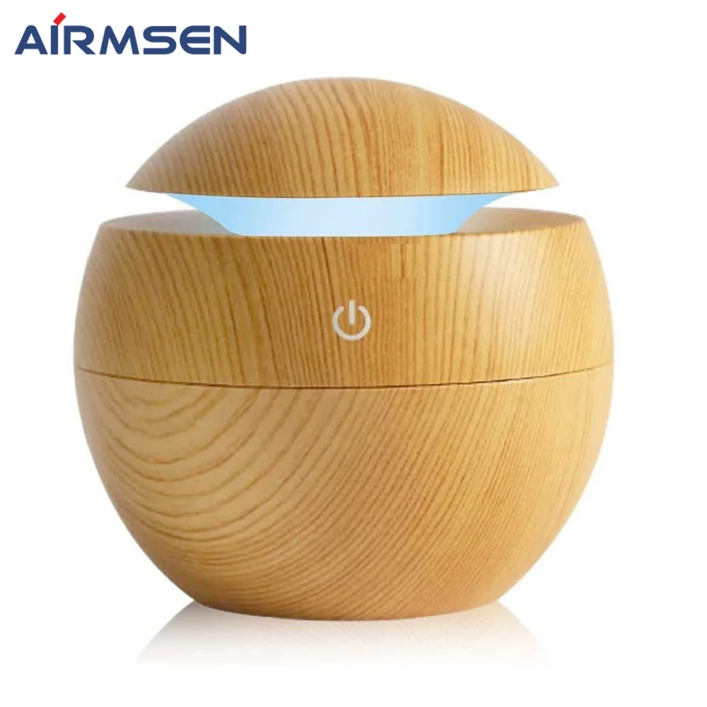 

AIRMSEN 130ML USB Aroma Diffuser Ultrasonic Cool Mist Humidifier Air Purifier 7 Color Change LED Night Light For Office Home