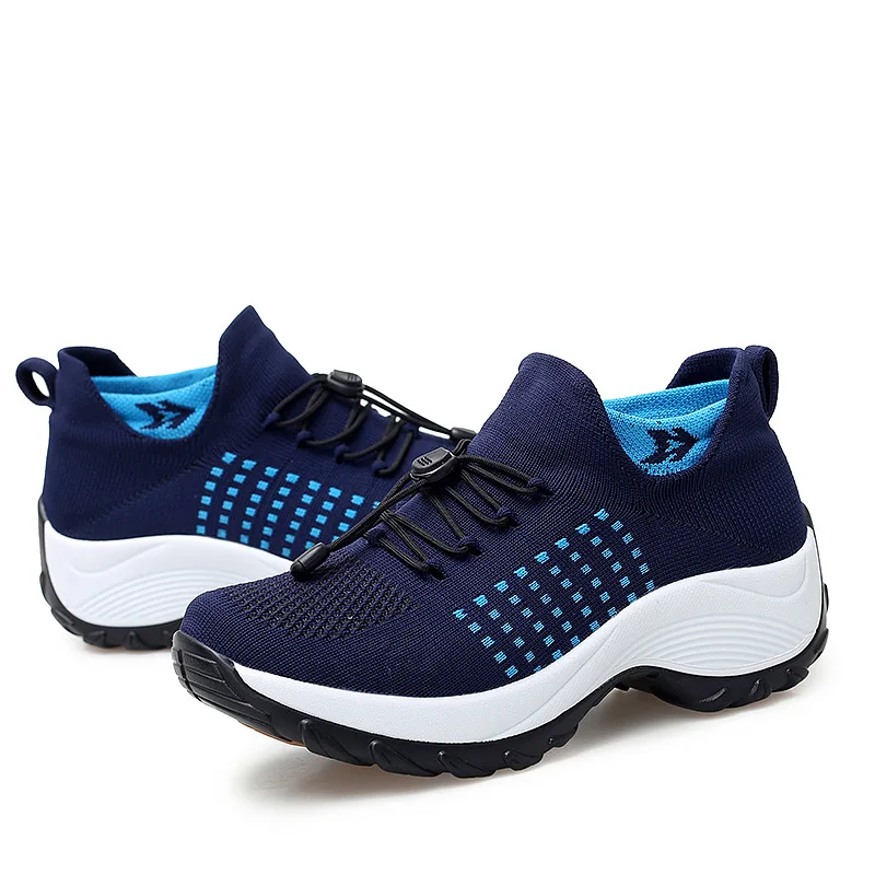 

2021 Women Sneakers Fashion Mesh Chunky Sneakers Casual Spring Reflective Comfortable Thick Sole White Dad Flats Platform Shoes