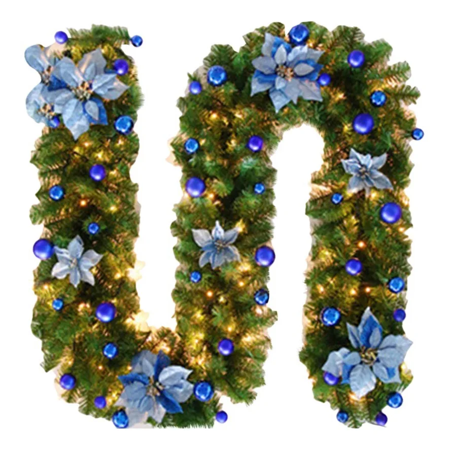 Новая Рождественская елка венок гирлянда 270 см светодиодная подвесное украшение