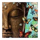 Бабочка голова Будды Алмазная картина круглая полная дрель Nouveaute DIY мозаика вышивка крестиком религиозная, портретная картина