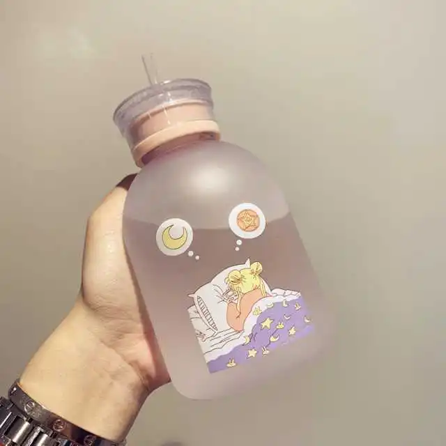 Аниме Луна косплей реквизит Tsukino Usagi мультфильм печатный Пластиковый стакан для