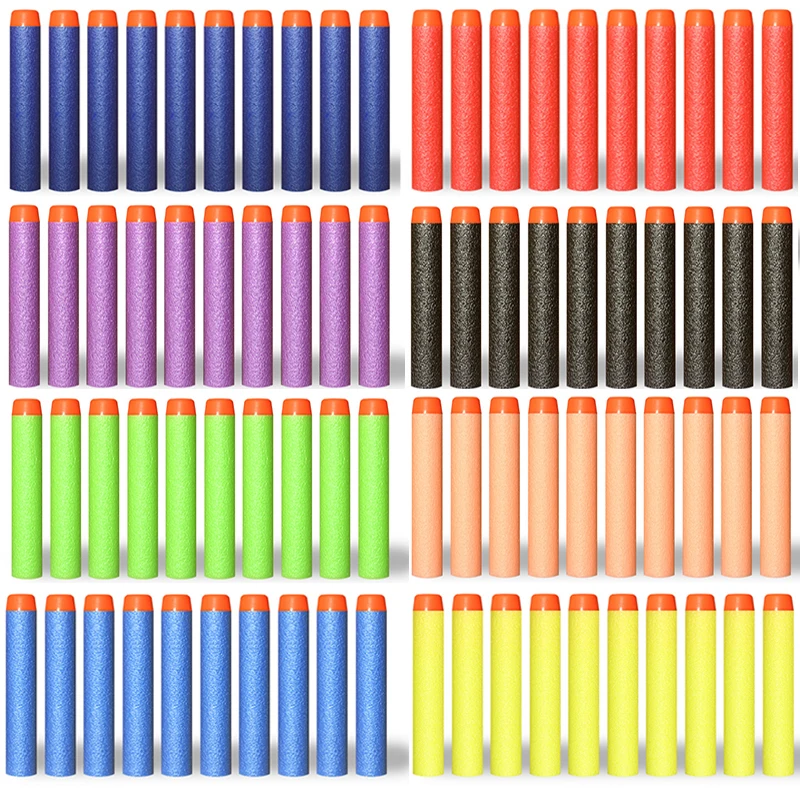 Dardos universales de succi&oacute;n para Nerf, cabeza suave de 100 cm, repuesto de dardos de pistola de juguete para la serie Nerf, juguetes de regalo para la mu&ntilde;eca, 7,2 Uds.-1
