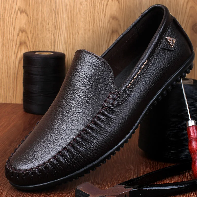 

Casual Male Shoe Leisure Shoes Zapatos De Hombre Casual Men Sapato Masculino Black For Mens Boots Ocio Leather 2020