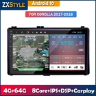 Автомагнитола DSP Android 10 для Toyota Corolla 2017 2018, автомобильное радио, магнитола, мультимедийный DVD-плеер, GPS-навигация