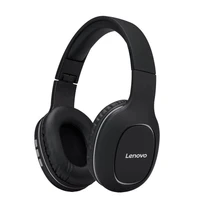 lenovo hd300 wireless bluetooth headset noise reduction hd call hifi stereo foldable aux head mounted headphone