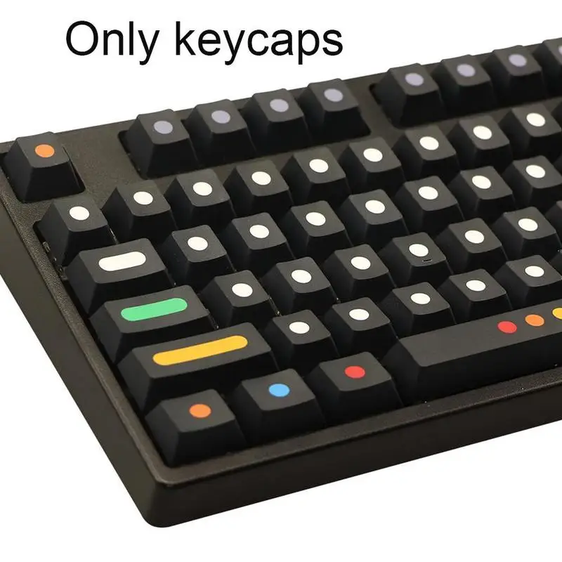 

128 Keys Keycaps Full Set Round Dots Computer Keyboard Caps for Mechanical Keyboards Key Cover