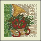 Набор для вышивки крестиком ZZ Birds, персиковые цветы и птицы, хлопковая вышивка крестиком Dim-70-08870