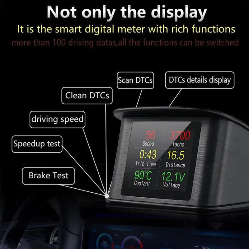 P10 автомобильный проекционный дисплей HUD Smart Digital OBDII/EUOBD OBDII диагностический