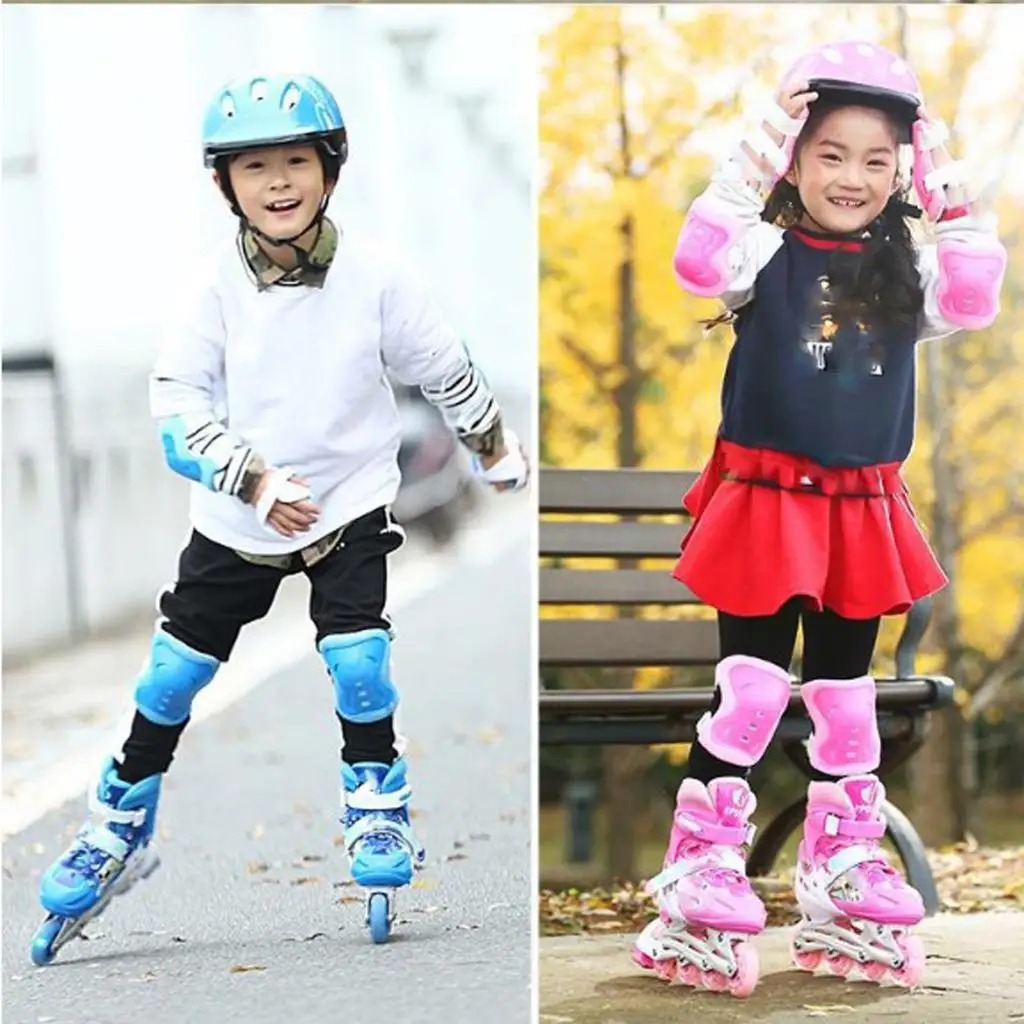 6/7 шт. налокотники для запястья наколенники скейтбординга и лонгбординга