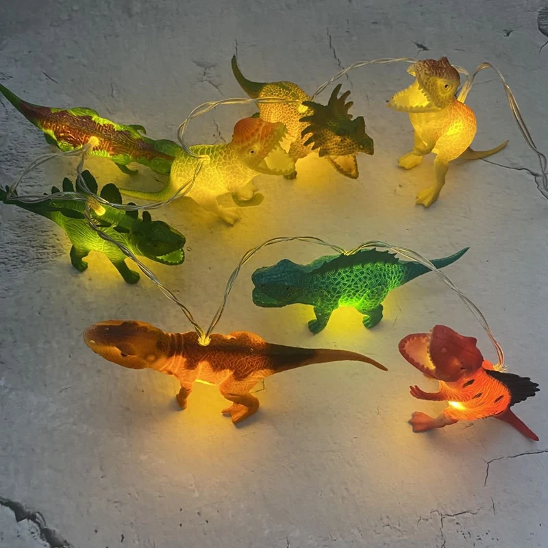 

8LED1.2M Toy Dinosaur String Lights, Children'S Room Cartoon Decoration Lights, Photo Props, Net Red Lights