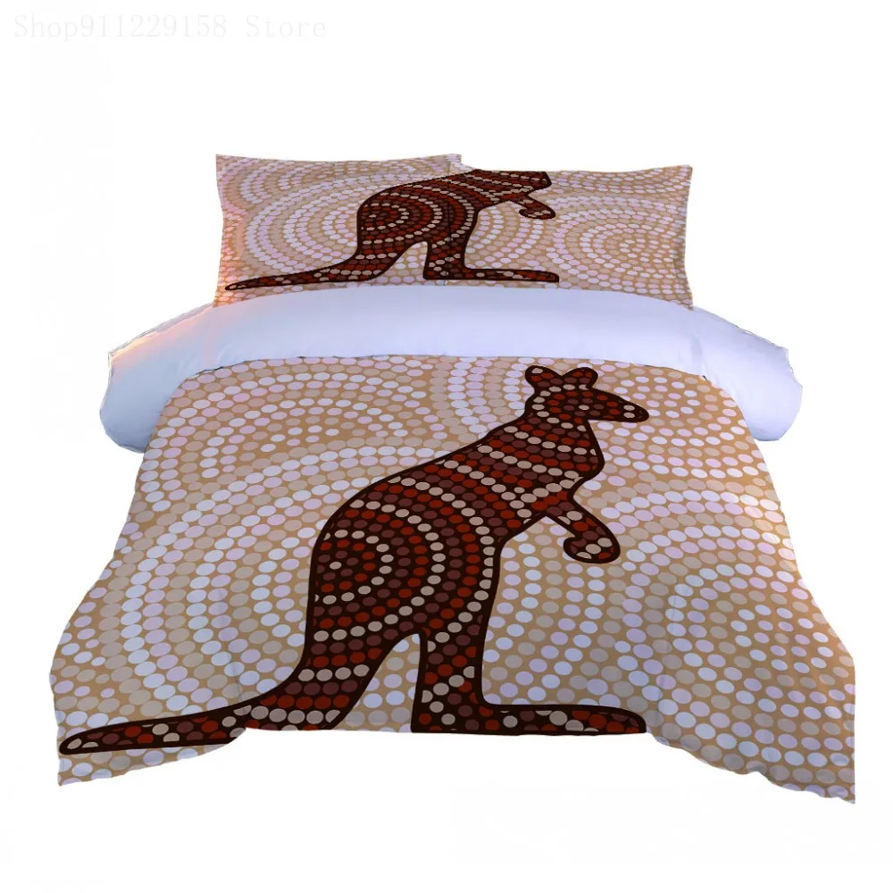 

2/3Pcs Brown Bedding Set cartoon Animals Duvet Cover Child Quilt Cover 240*260 Bedroom Set Full Size Comforter Sets