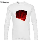 Мужская футболка One Punch Man Aitama натуральный хлопок, тройники с длинным рукавом, куртки с капюшонами и Сайтама КПМ Oppai Аниме Манга футболки с круглым вырезом и мультяшным рисунком 6XL