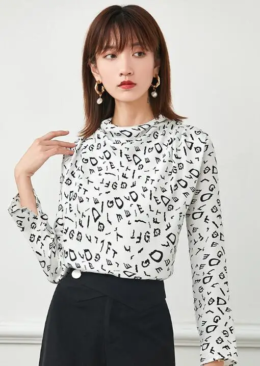 Шифоновые рубашки с длинным рукавом и принтом на раннюю осень 2020|Рубашки| |