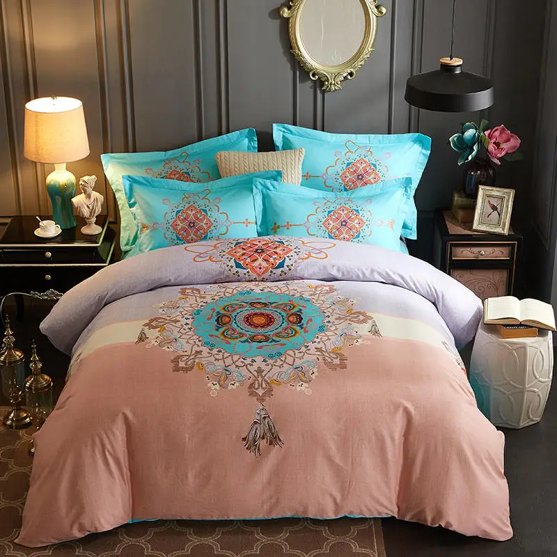 Bohemian 3d comforter bedding sets thicken duvet cover set winter bedsheet Pillowcase queen king size Bedlinen bedspread flat | Дом и сад