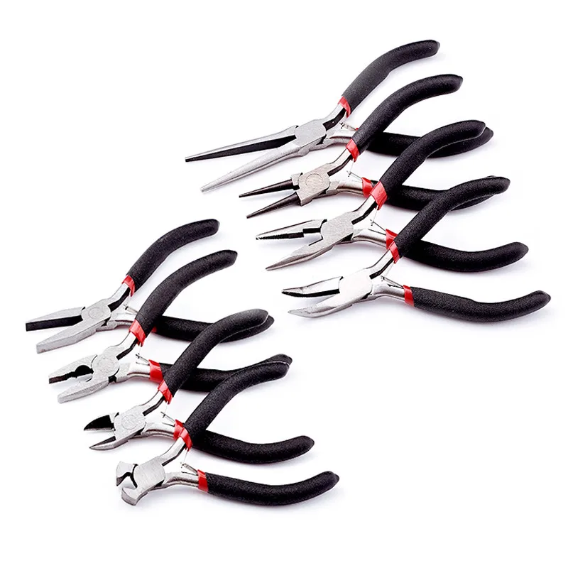 

4.5" Carbon Steel Mini Pliers Needle/Round Nose Pliers Wire Cutter DIY Manual Beading Jewelry Pliers Tool for DIY Jewelry Making