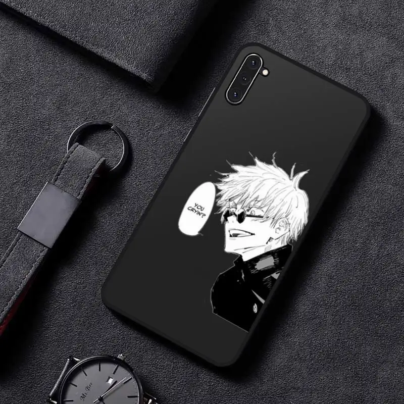 

Cute Japan Anime Jujutsu Kaisen Gojo sensei Phone Case For Samsung A32 A51 A52 A71 A50 A12 A21S S10 S20 S21 Plus Fe Ultra