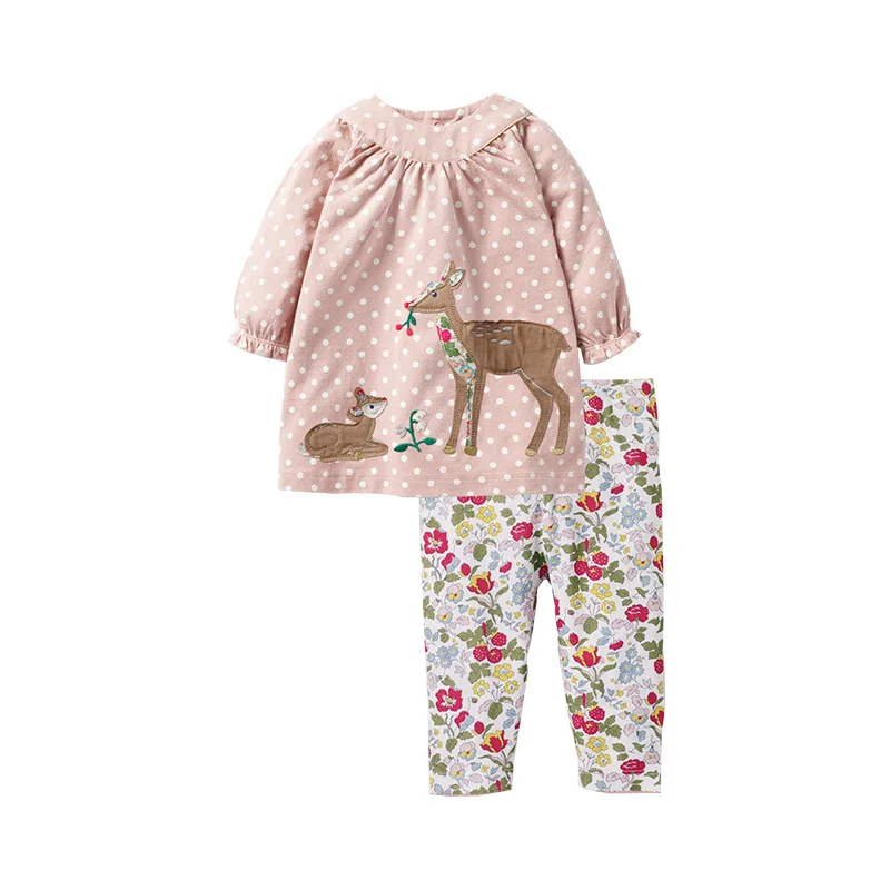 3809 same picture Little maven 2-7Years Осень Хлопок Дети Малышей Девочка Комплект Одежды детская Осень Бутик Наряды Комплекты Одежды Для Девочек - Цвет: 3809 same picture
