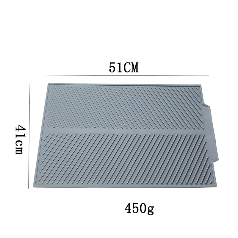 

Silicone Square Dish Drying Mat Heat Resistant Draining Tableware Dishwaser Durable Cushion Pad Dinnerware Table Mat Placemat