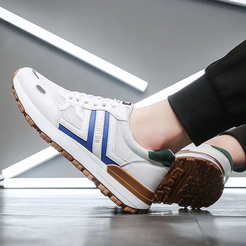 

2021 Sport Sneakers Men Mesh Golf Shoes Comfort Athletics Training Sneaker Anti Slip Grass Walking Shoes Men White Sneakers Golf