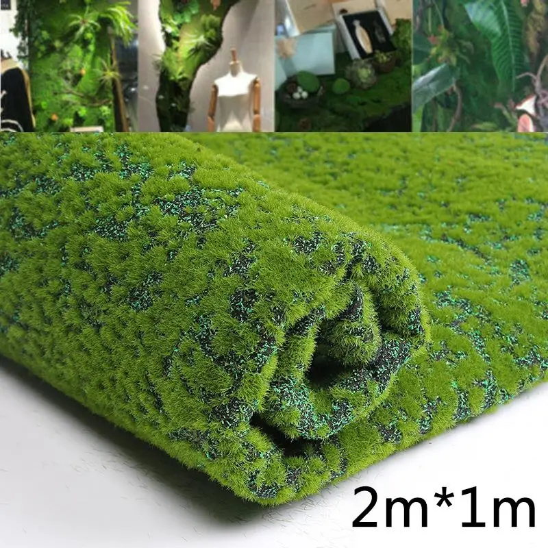 Koffie Kunstmatige Moss Nep Groene Planten Gras Voor Winkel Patio Muur Huis Tuin Decor Diy 1M * 2M moss