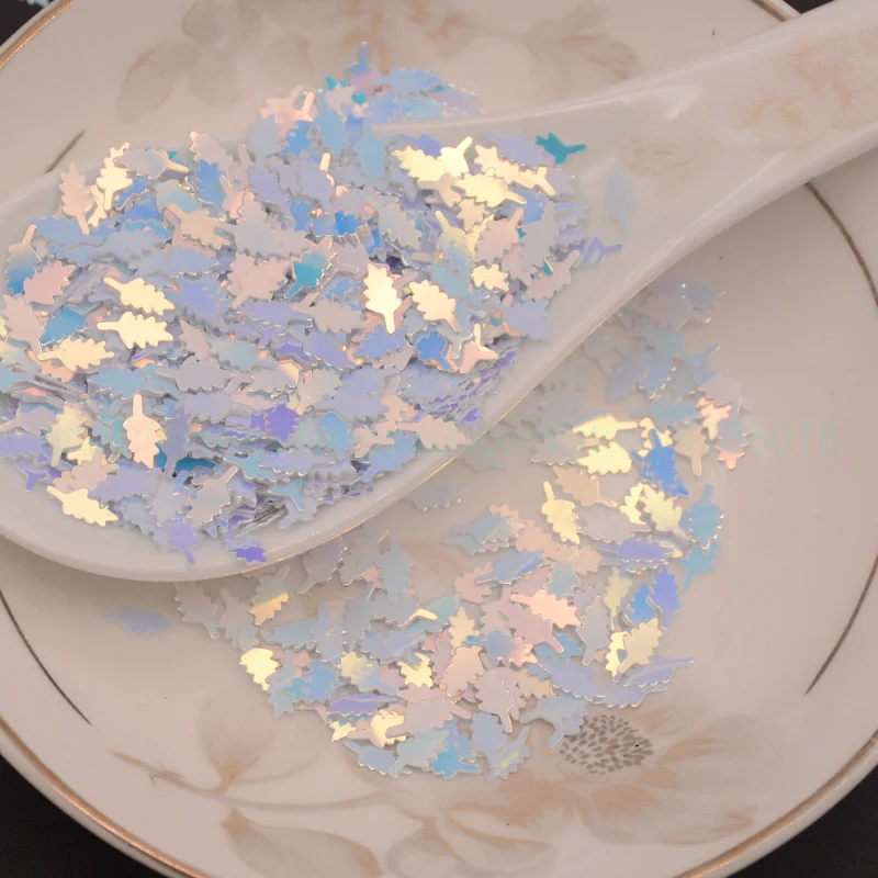 Мини форма листьев дерева 25 г 3*7 мм Сыпучие блёстки для ногтевого искусства