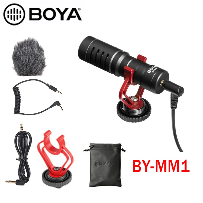 BOYA BY MM1 микрофон для видеозаписи android iPhone USB записи видео canon DSLR камеры