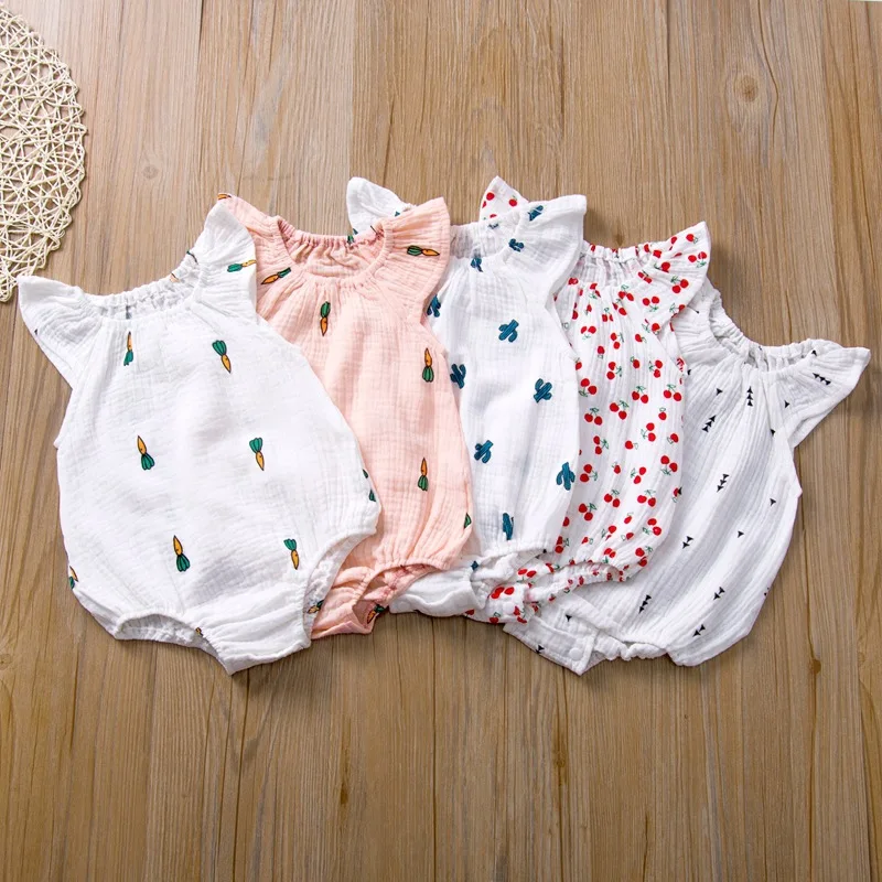 

Baby Girls Clothes Summer Baby Bodysuit Printing Baby Romper Triangle Newborn Clothes For Boys Jumpsuit Clothes 0 3 6 24 Month