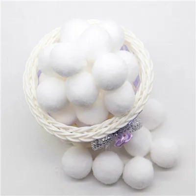 30mm 16white Мульти размер белый розовый синий помпоны куклы DIY одежды материал ручной работы мягкие пушистые Помпоны мяч детские игрушки «сделай сам» Аксессуары 10 г - Цвет: 30mm 16white