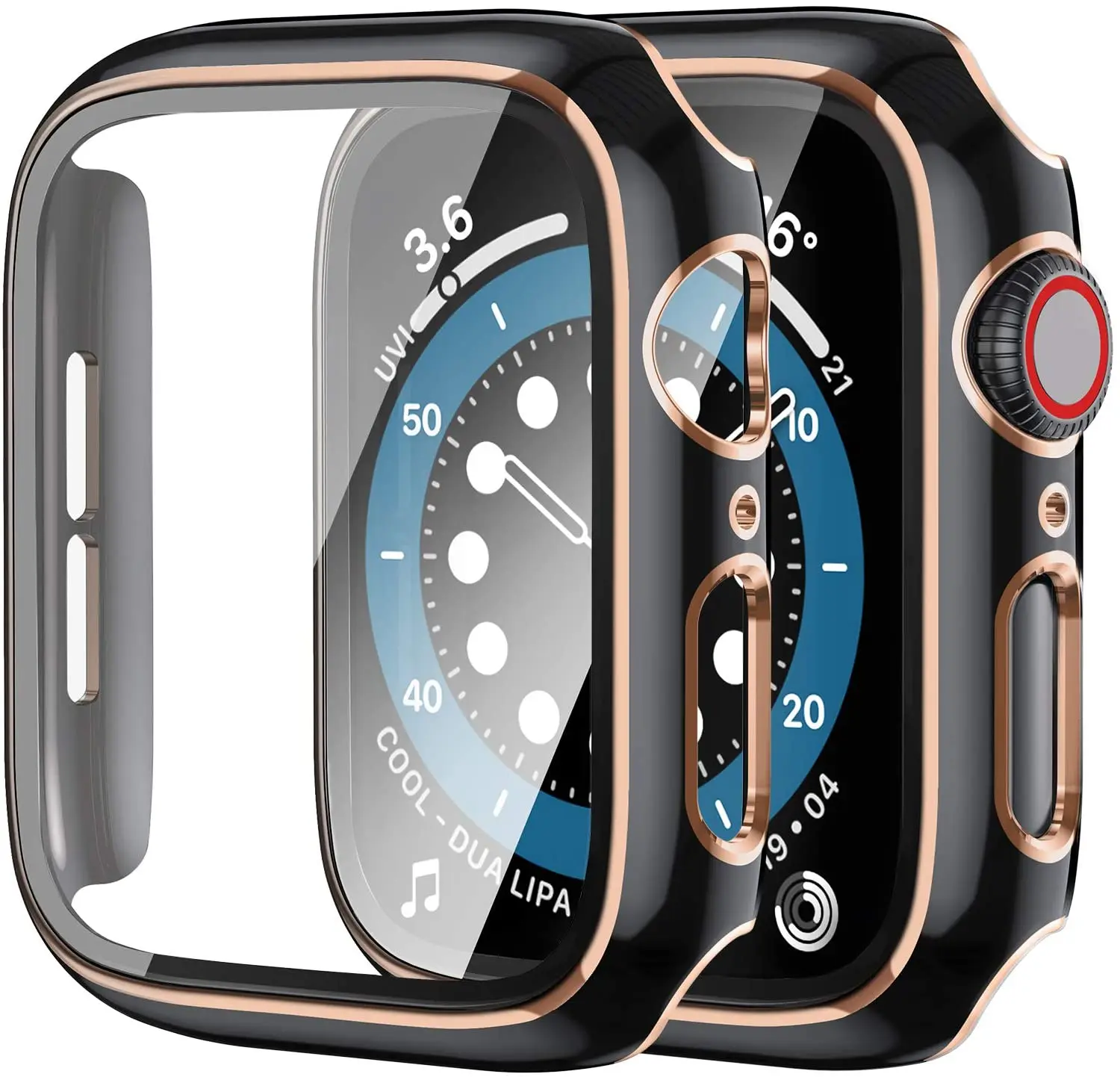 Стекло и крышка для Apple Watch чехол 44 мм 40 42 38 iWatch аксессуары бампер + защита экрана