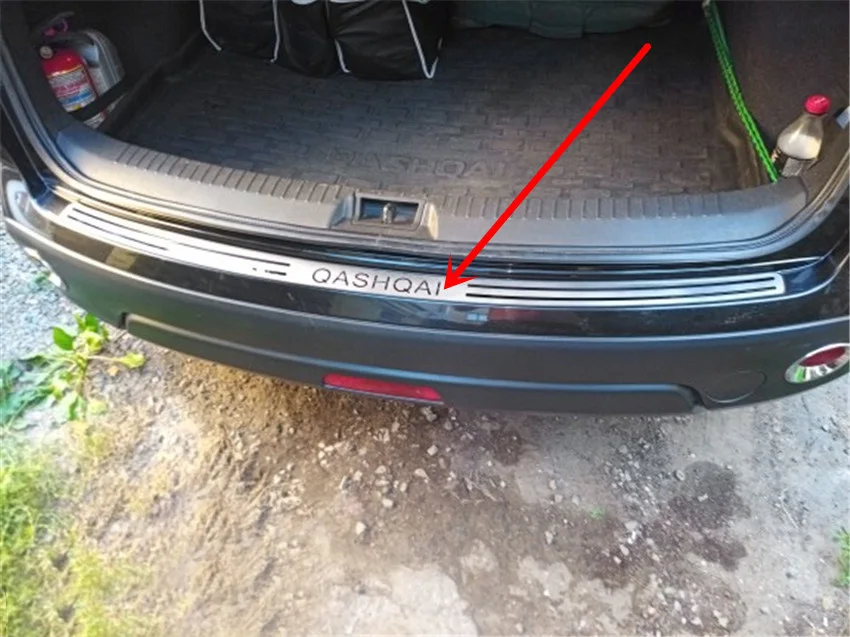 Для 2007-2009 2011-2013 Nissan Qashqai J10 MK1 нержавеющая сталь задняя Накладка на порог багажника Защитная педаль