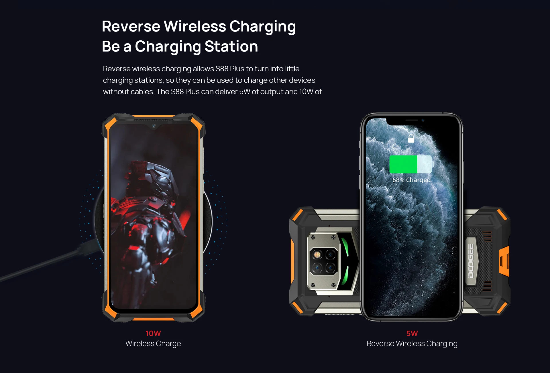 Rugged Mobile Phone DOOGEE S88 Plus IP68/IP69K 48MP Main Camera 8GB RAM 128GB ROM Android 10 OS 10000mAh Battery Global Version