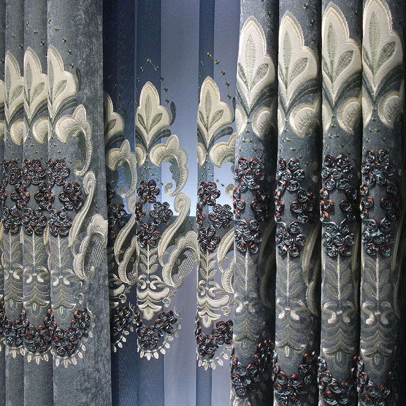 Европейские роскошные шторы на окна для гостиной спальни тканевые занавески с