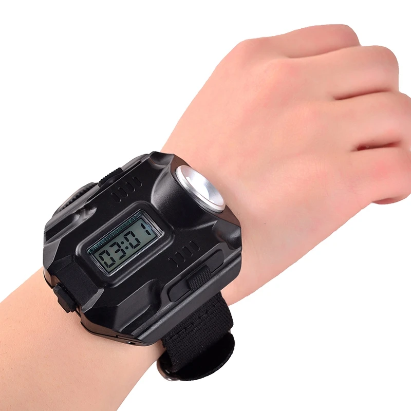 Multifunctional Waterproof Sports Usb Charging Led Wrist Watch Torch With Rechargeable Lighting Flashlight | Спорт и развлечения
