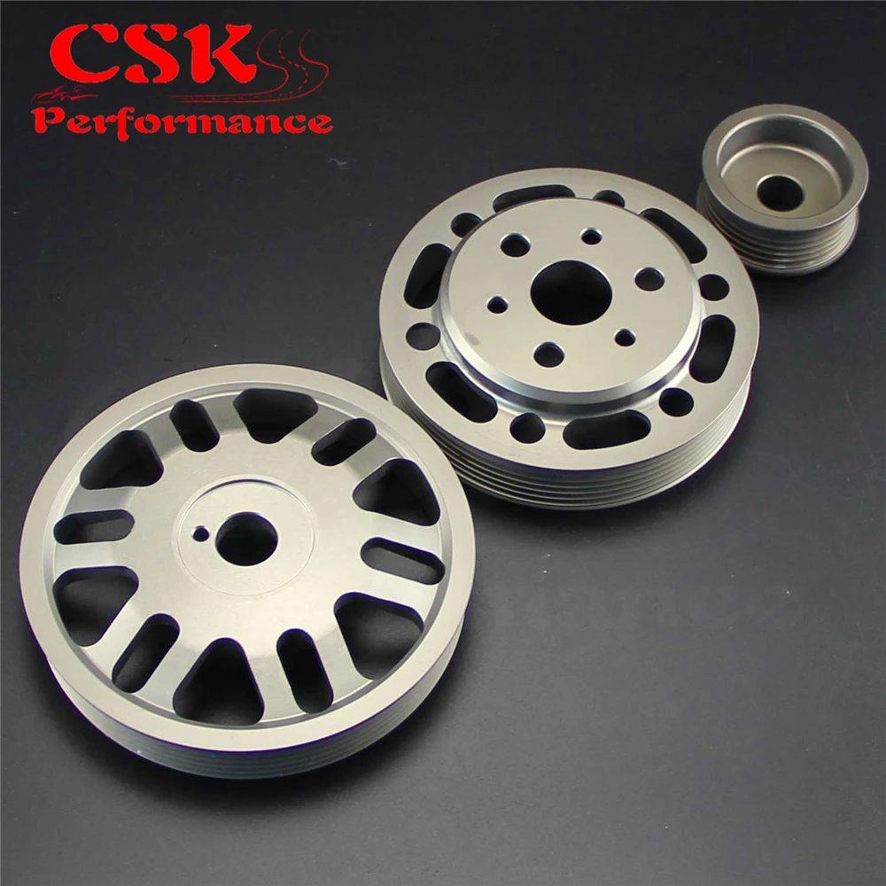 Кривошип генератор водяной насос шкив для Toyota GT86 Scion FR S BRZ 3 шт Серый|crank pulley|pulley
