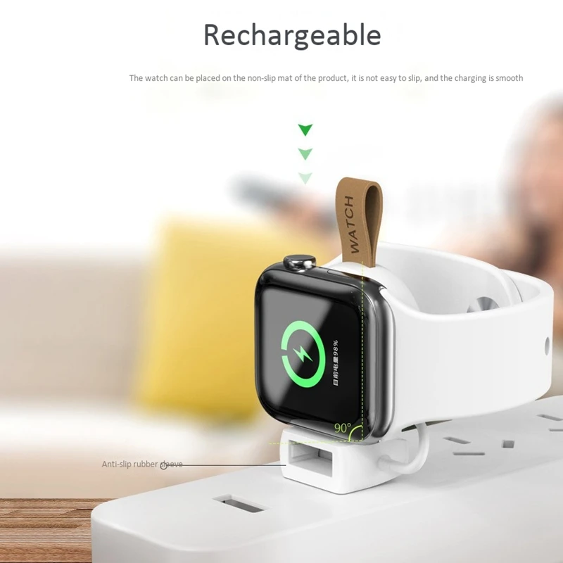 

Portable USB Watch Charger Magnetic Wireless Fast Charger for Apple Watch Series 5 4 3 2 1 Keychain Charger