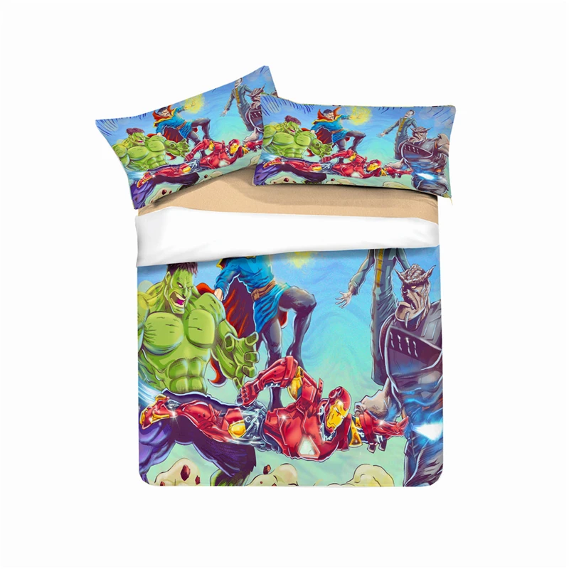 

Marvel Avengers Children bedding set Cartoon Captain America boy girl Duvet cover pillowcase single double twin full queen king