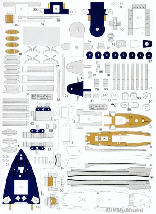 DIYMyModeIMexico-rompecabezas de juguete hecho a mano, modelo Victory 1:400, barco de transporte Shengli, bricolaje, artesanal, papel, juguete, regalo, utillaje de pel&iacute;cula-5