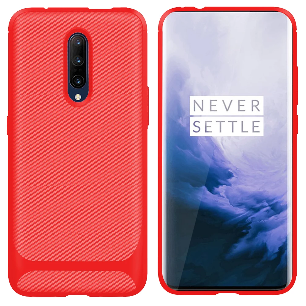 Phone Case For One Plus7 Pro 6 T 1+ 1 +7 Cover Carbon Fiber TPU Shockproof |