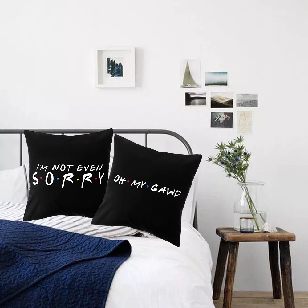 Классические черные забавные наволочки из полиэстера 1 шт. для подушек друзья ТВ