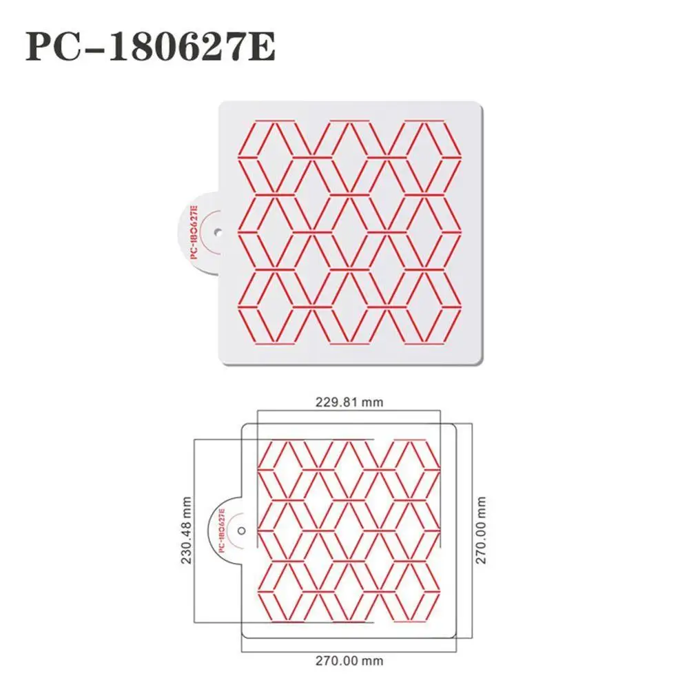 

Geometric rhombus Pattern Cake Stencil Plastic Lace Mold Stencils Boder Template DIY Decorating Cake Cake Bakeware Drawing A7F2